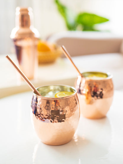 Handmade Hammered Copper Cocktail Glass