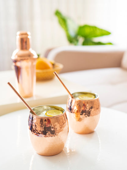 Handmade Hammered Copper Cocktail Glass
