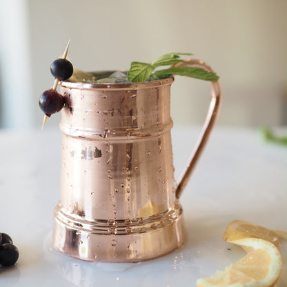 Handmade Copper Barrel Mug, Copper Mug