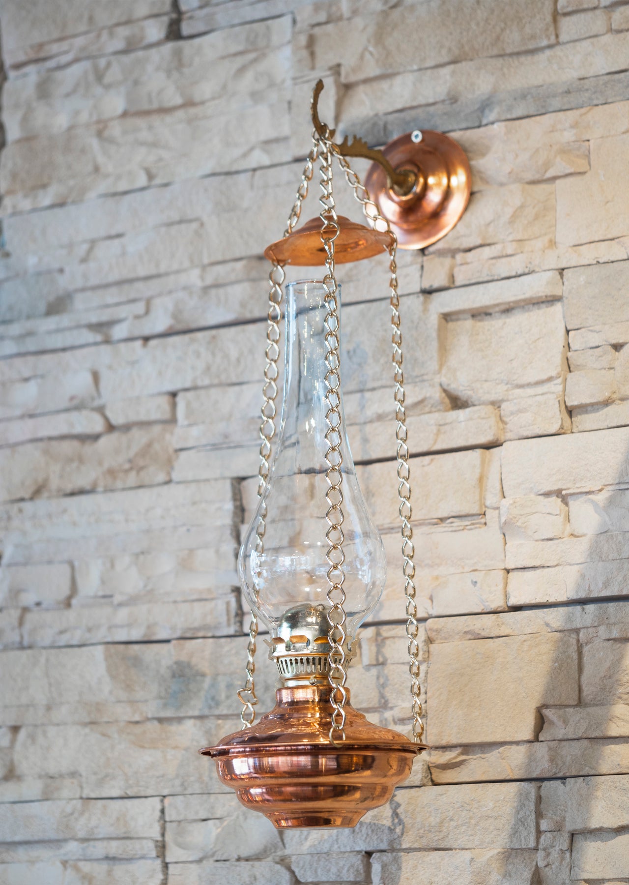 Copper Oil Lamp, Vintage Oil Lamp, Decorative Copper Oil Lamp, Hanging Oil Lamp