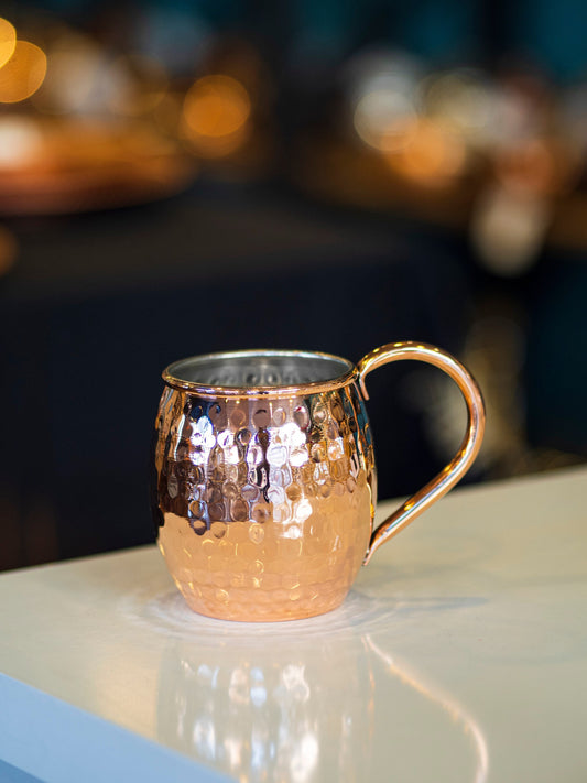 Hammered Copper Chubby Mug