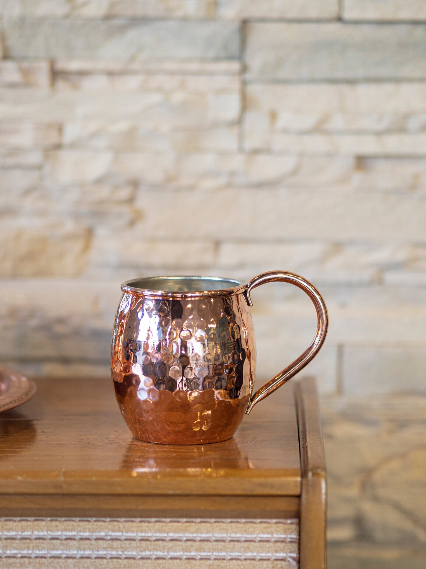 Hammered Copper Chubby Mug