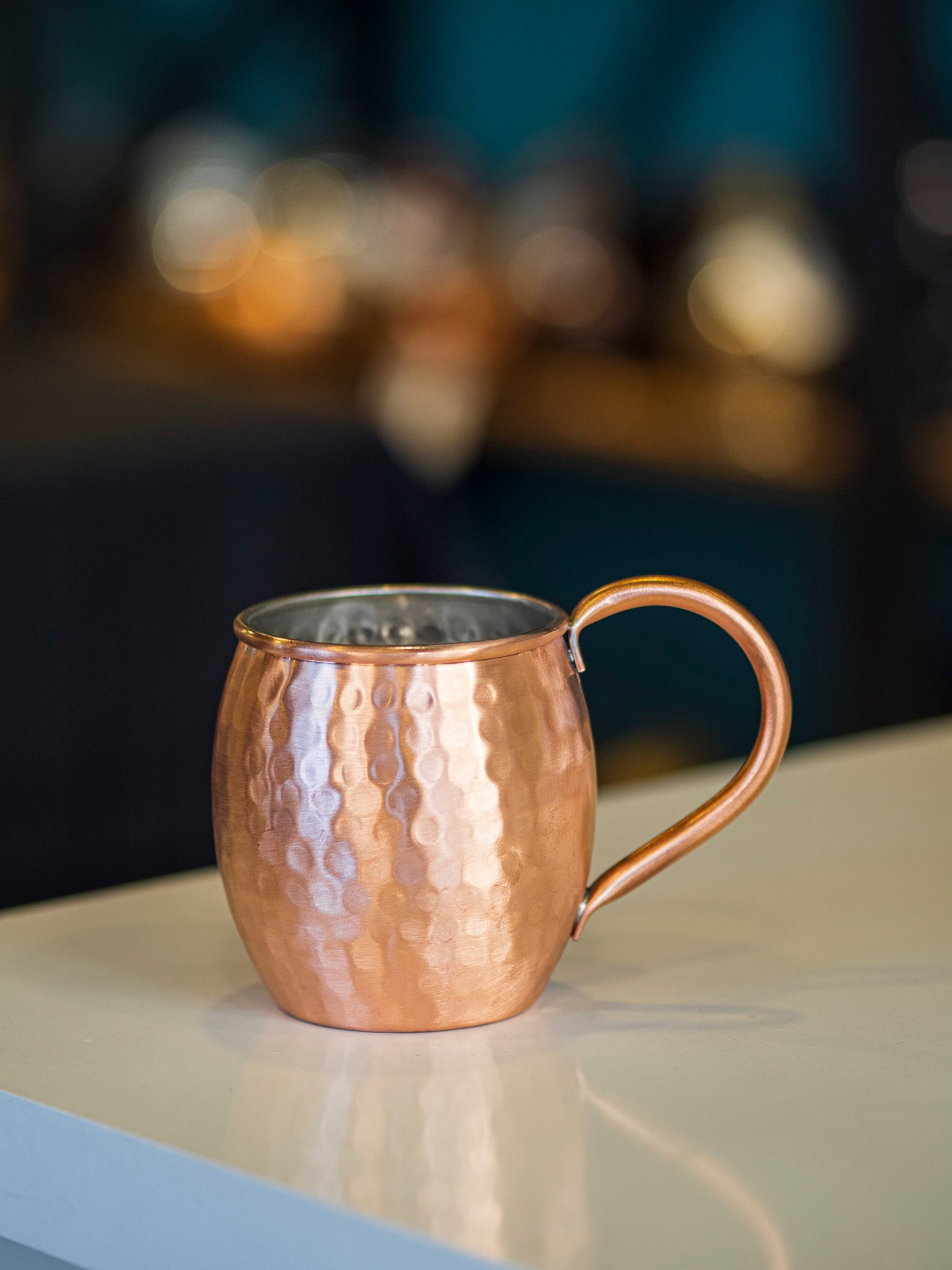 Hammered Copper Chubby Mug