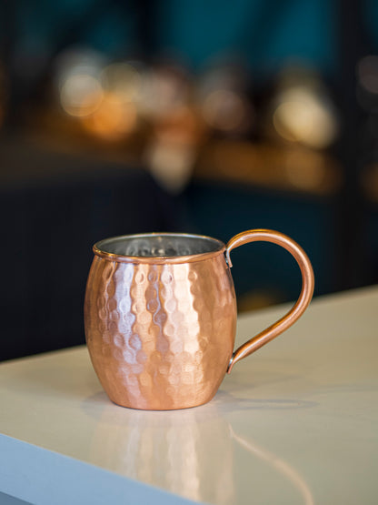 Hammered Copper Chubby Mug