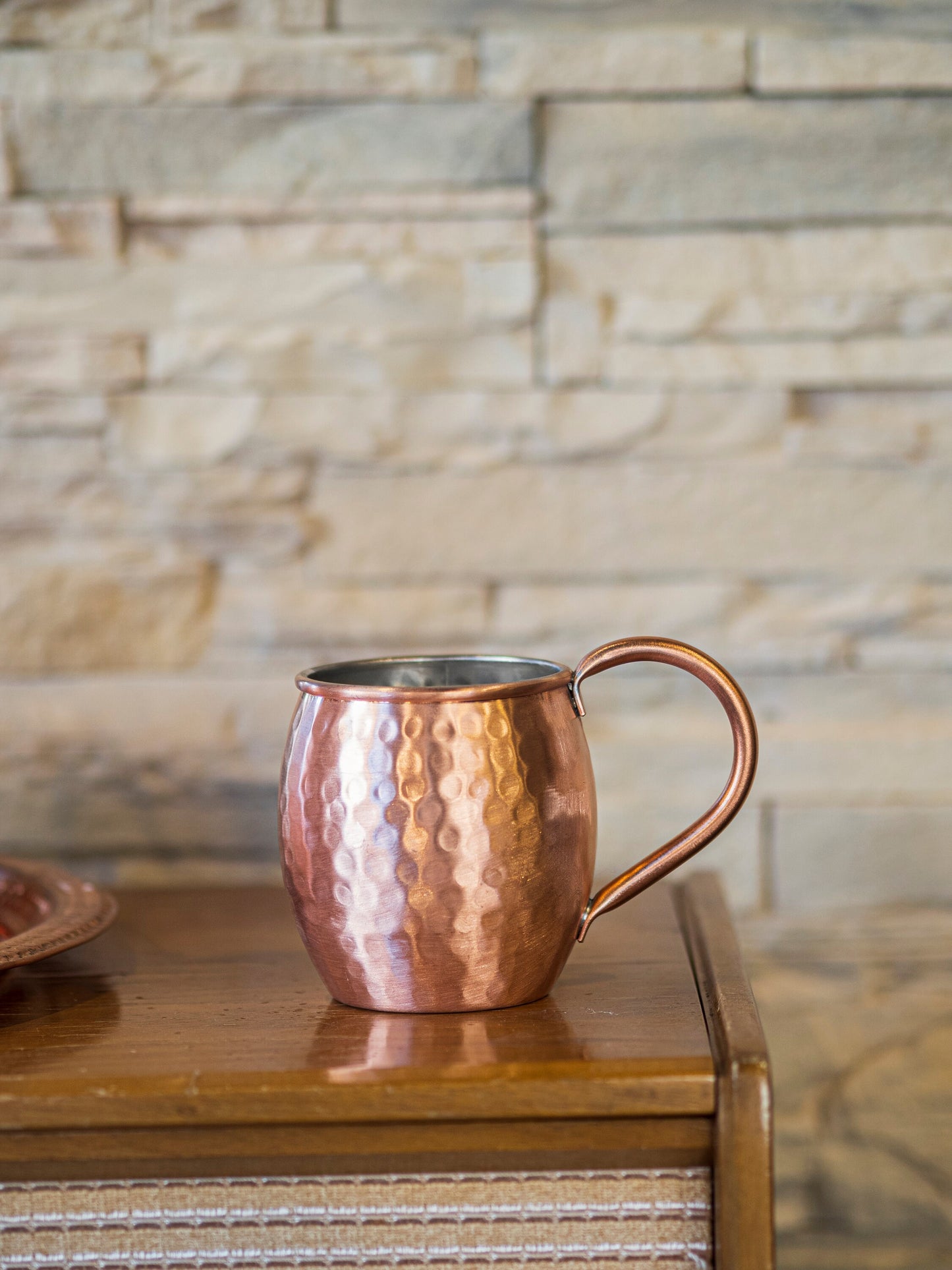 Hammered Copper Chubby Mug