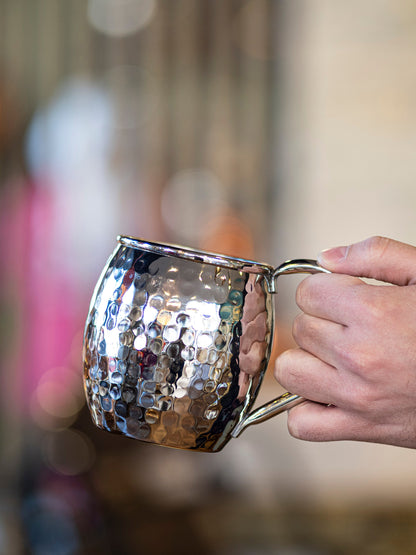 Hammered Copper Chubby Mug